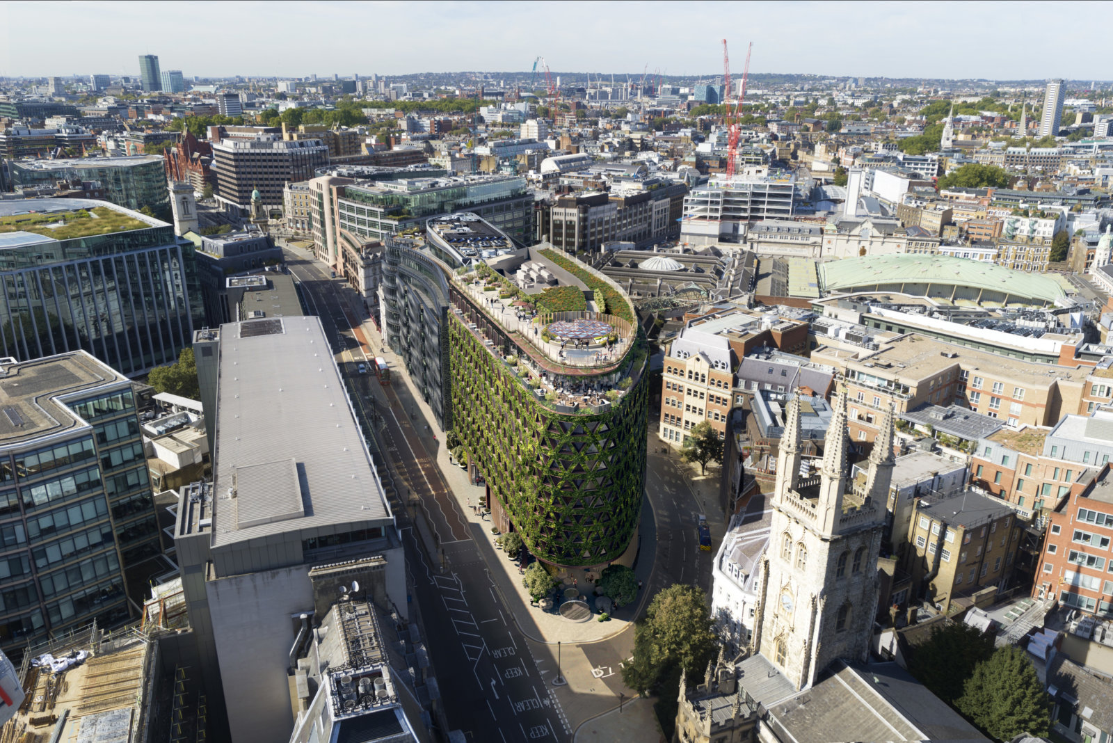 London Cityscape as it will look featuring new living wall
